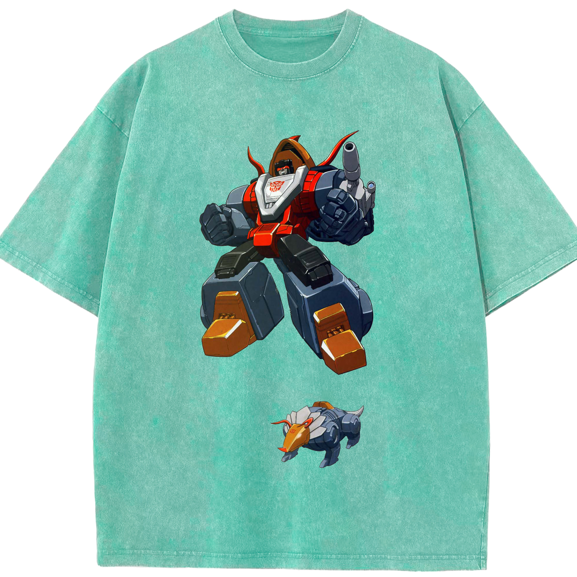 （画像用）  綿100% ヴィンテージ風 半袖Tシャツ（フロントプリント）